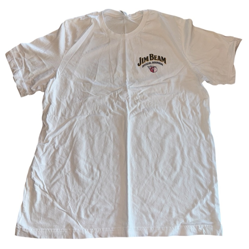 Jim Beam Cleveland Guardians Bella Canvas White Short Sleeve T-Shirt XL